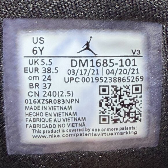 Air Jordan Flight Club 91 GS 'White Hyper Royal' - Picture 13 of 15